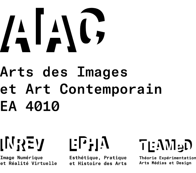 Logos du laboratoire de recherche Arts des images et art contemporain